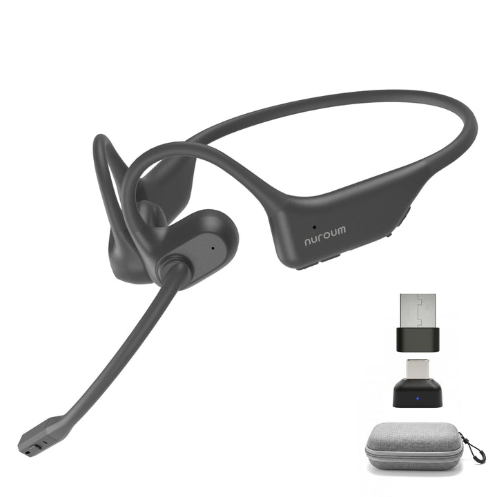 Nuroum OpenEar Pro 2 Kopfhörer mit Noise-Cancelling Mikrofon, Open Ear Bluetooth Kopfhörer mit Dongl
