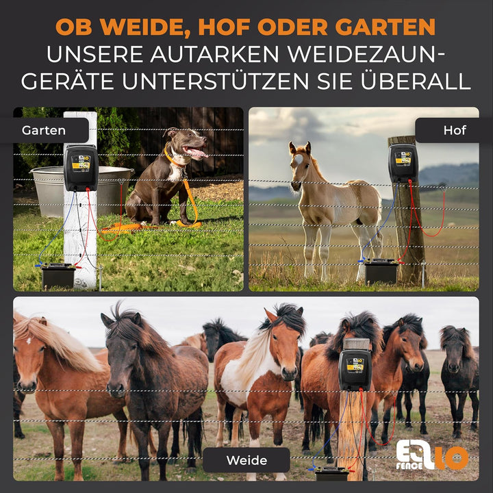Weidezaungerät/Elektrozaungerät Ellofence A500-5 Joule - Für Pferde, Rinder, Schafe und Wildschweine