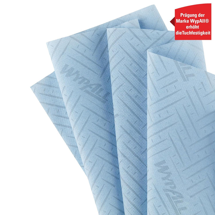 WypAll L10 Papierreinigungstücher, 1-lagige blaue Rolle mit Zentralentnahme, Reinigungstücher für Le