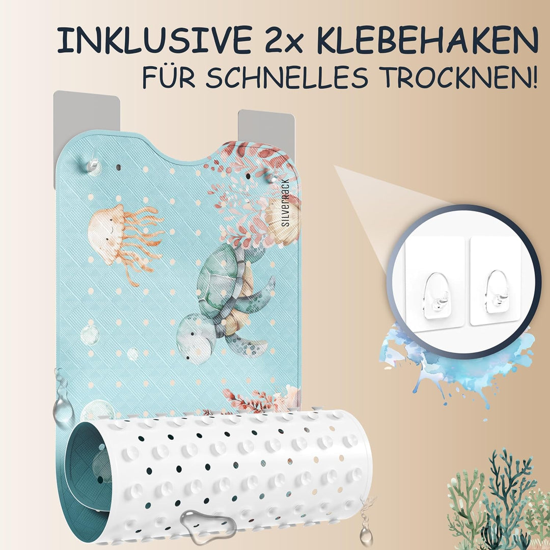 Badewannenmatte Kinder rutschfest [100x40cm] - Antirutschmatte Badewanne BPA frei - Badematte Kinder
