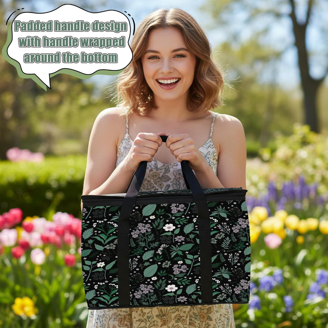 Kühltasche 40L Faltbar Picknicktasche Isolierte Picknick-Lunch-Thermotasche mit stabilen Griffen und