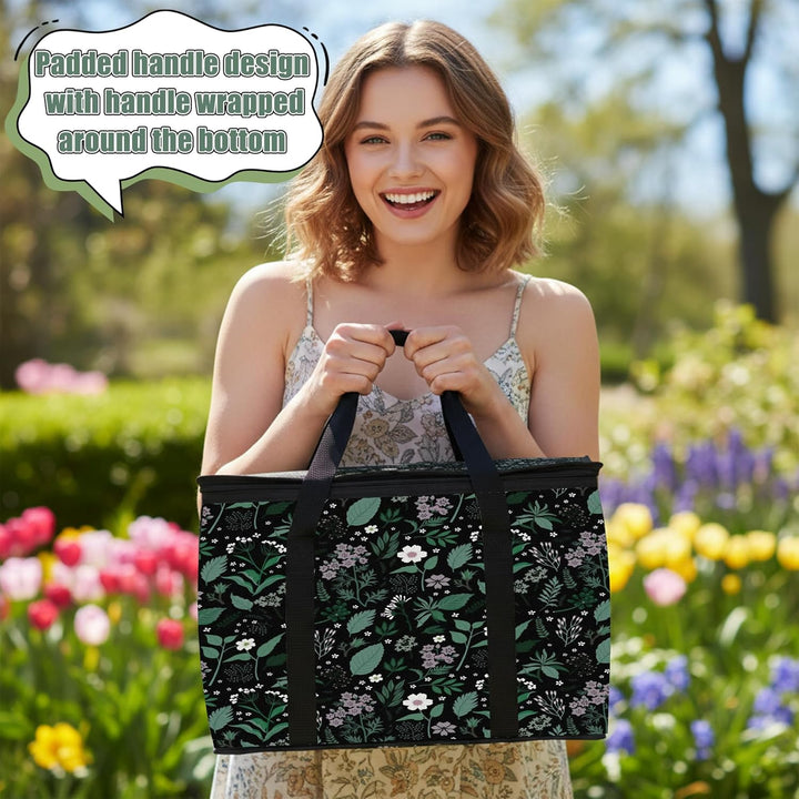 Kühltasche 40L Faltbar Picknicktasche Isolierte Picknick-Lunch-Thermotasche mit stabilen Griffen und
