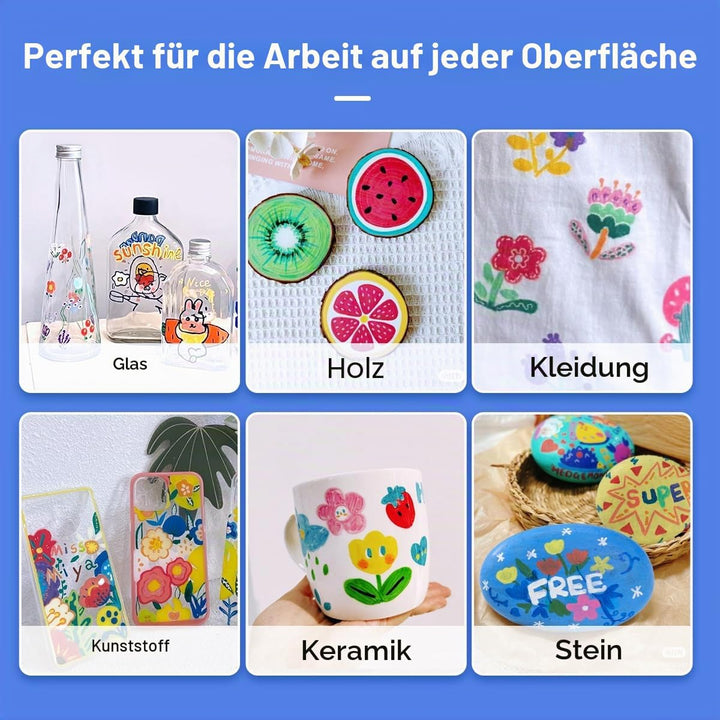 Arrtx Acrylstifte für Steine Wasserfest, 30B Farben Acrylstifte Wasserfest, Acrylic Paint Marker Sti