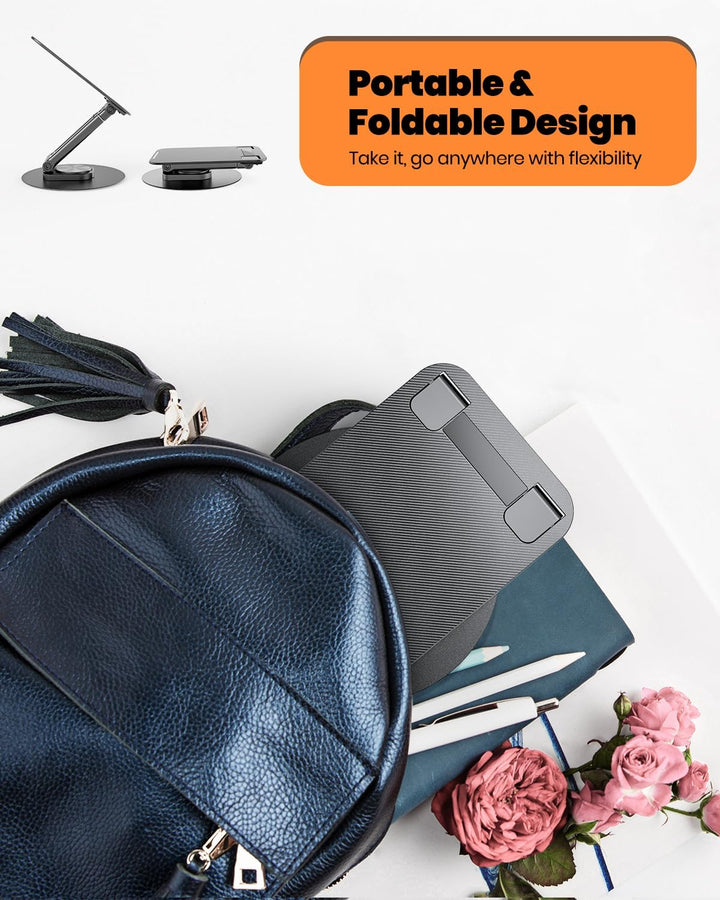 Drehbarer & Tragbarer Tablet Ständer-Klearlook Verstellbare Höhe/Winkel Faltbarer iPad Halterung Tis