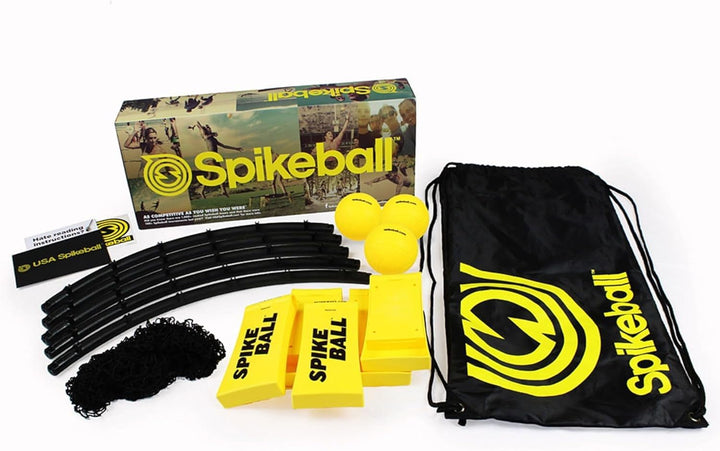Spikeball Standard 3-Ball-Set – Spiel für Garten, Strand, Park, drinnen Gelb/Schwarz Single, Gelb/Sc