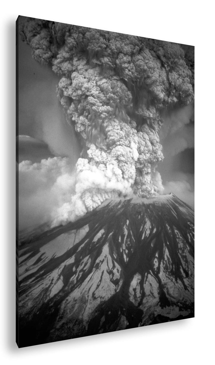 deyoli Mount St Helens Vulkanausbruch Format: 80x60 Effekt: Schwarz&Weiss als Leinwandbild, Motiv fe