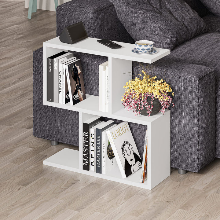 HOCUS PICUS | Homemania Holz Beistelltisch mit 2 Etagen | Sofatisch, Regal-Organizer, Büro, Wohnzimm