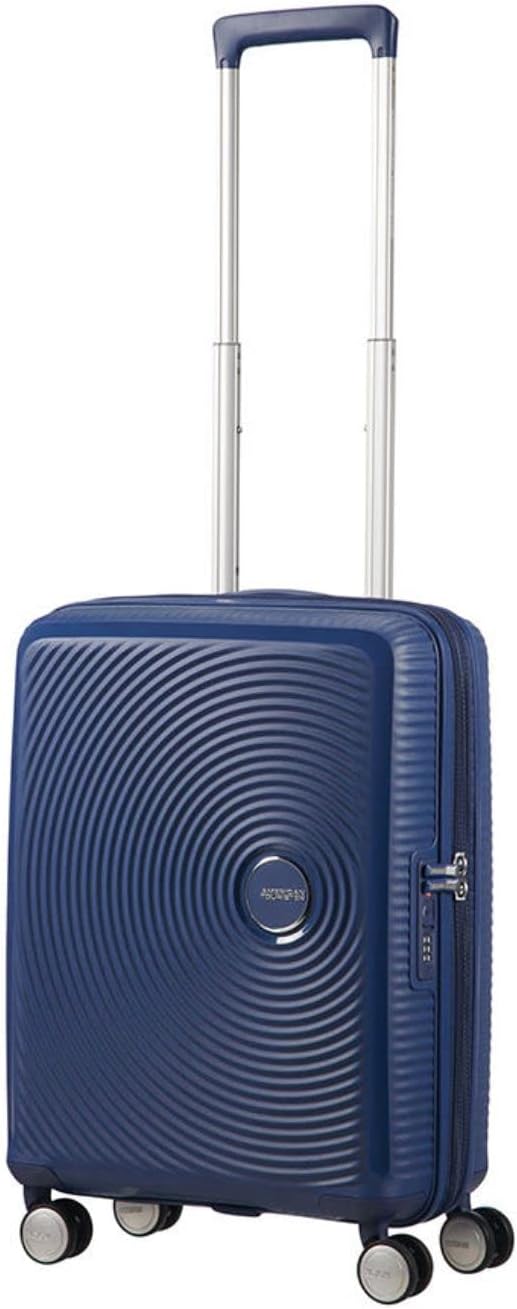 American Tourister Soundbox - Spinner S Erweiterbar Handgepäck, 55 cm, 35.5/41 L, Blau (Midnight Nav