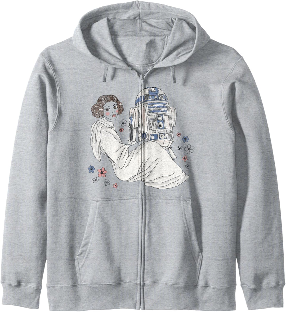 Star Wars Princess Leia And R2-D2 Doodle Kapuzenjacke
