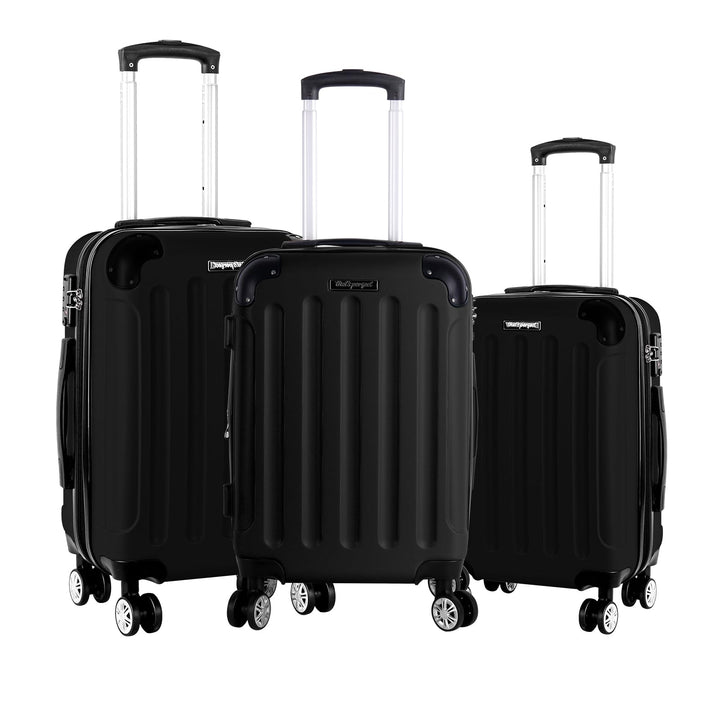 3er Kofferset - Robuste ABS- Hartschalenkoffer, TSA-Zahlenschloss, erweiterbare Kapazität - in M, L,