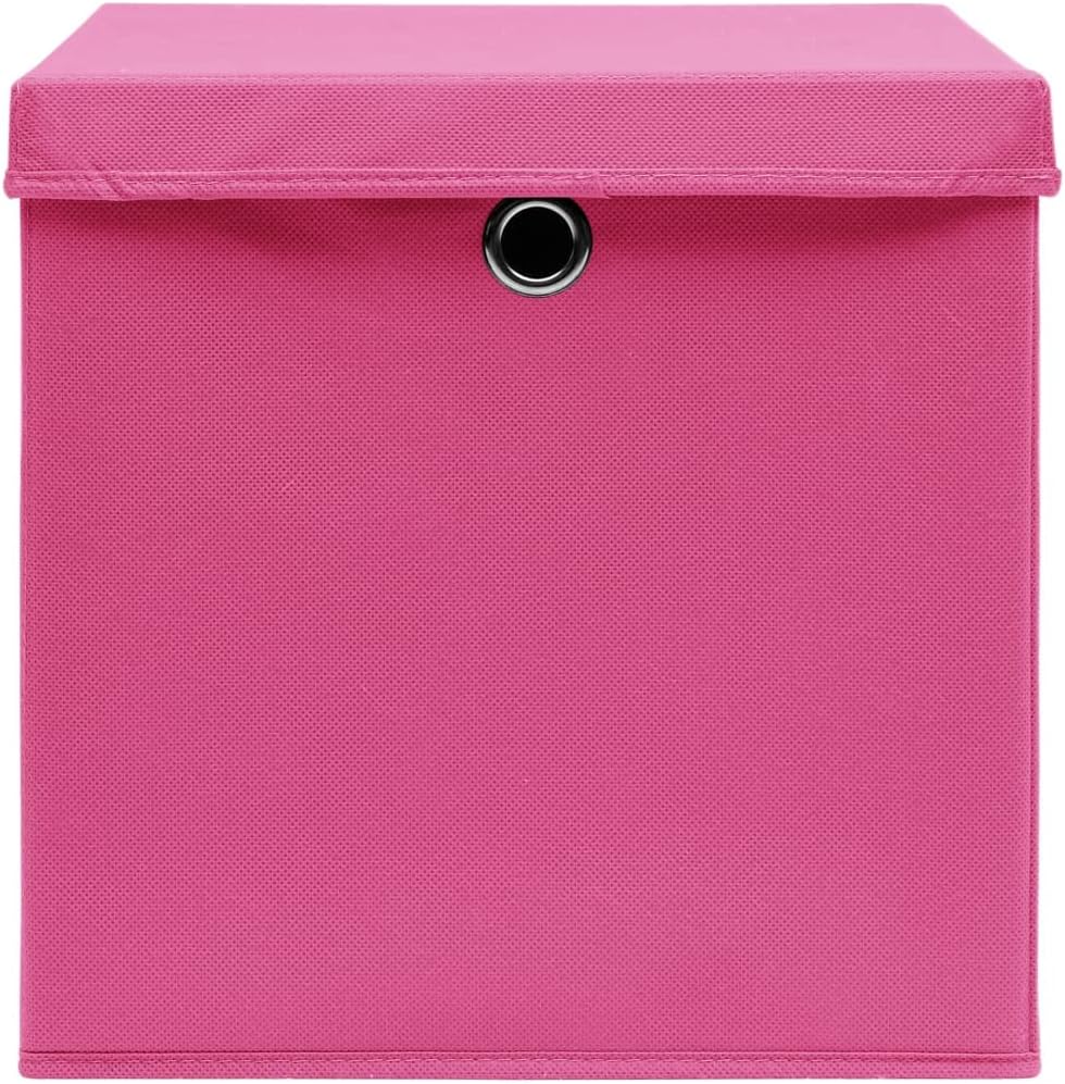 WIFESE 10 Stück Aufbewahrungsbox Mit Deckel 32X32X32 cm Faltbox Mit Fingerloch Storage Boxes Faltbar