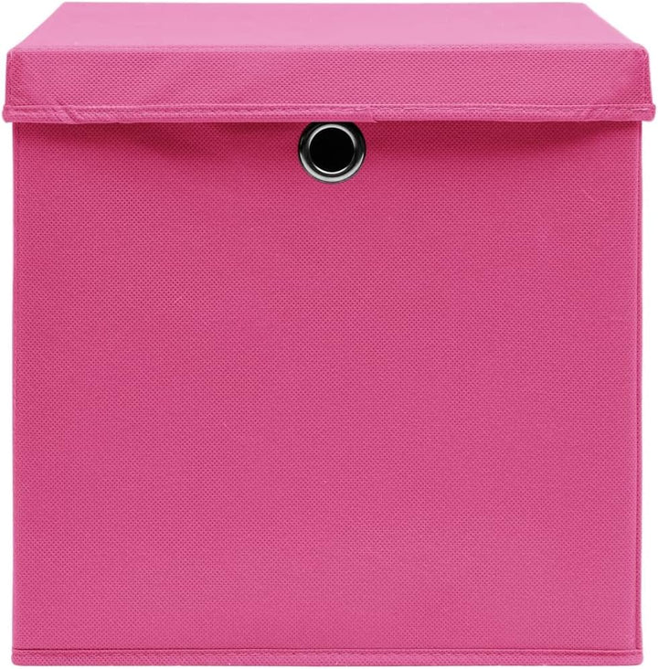 WIFESE 10 Stück Aufbewahrungsbox Mit Deckel 32X32X32 cm Faltbox Mit Fingerloch Storage Boxes Faltbar