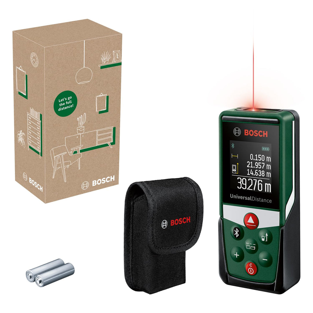 Bosch Laserentfernungsmesser UniversalDistance 40 C (Distanz bis 40m präzise messen, Bluetooth-Konne