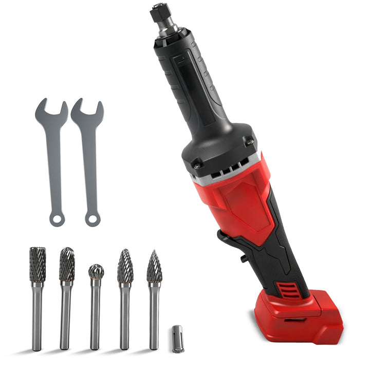 Akku-Schleifer, kompatibel mit Milwaukee 18-V-Akkus, bürstenloser Schleifer mit 6 mm Hartmetall-Fräs
