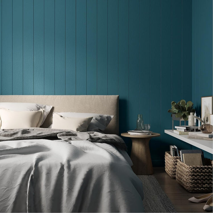 MissPompadour abwaschbare Wandfarbe Dunkelblau mit Grün 1L - hohe Deckkraft &amp; Ergiebigkeit - matte,