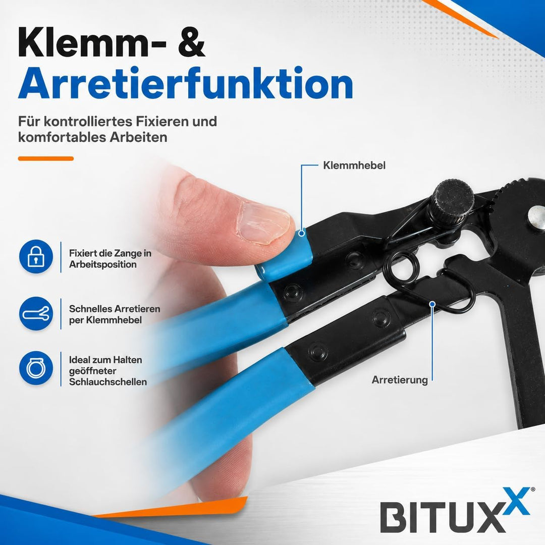 BITUXX 11 tlg Schlauchklemmenzangen Set Schlauchschellenzange Schlauchschelle Zange Werkzeug