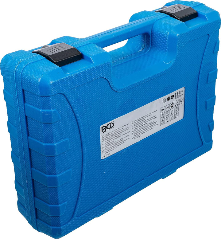 BGS 70339 | Maletín de diagnóstico para turbocompresor con adaptadores de bayoneta | 9 piezas Turbol