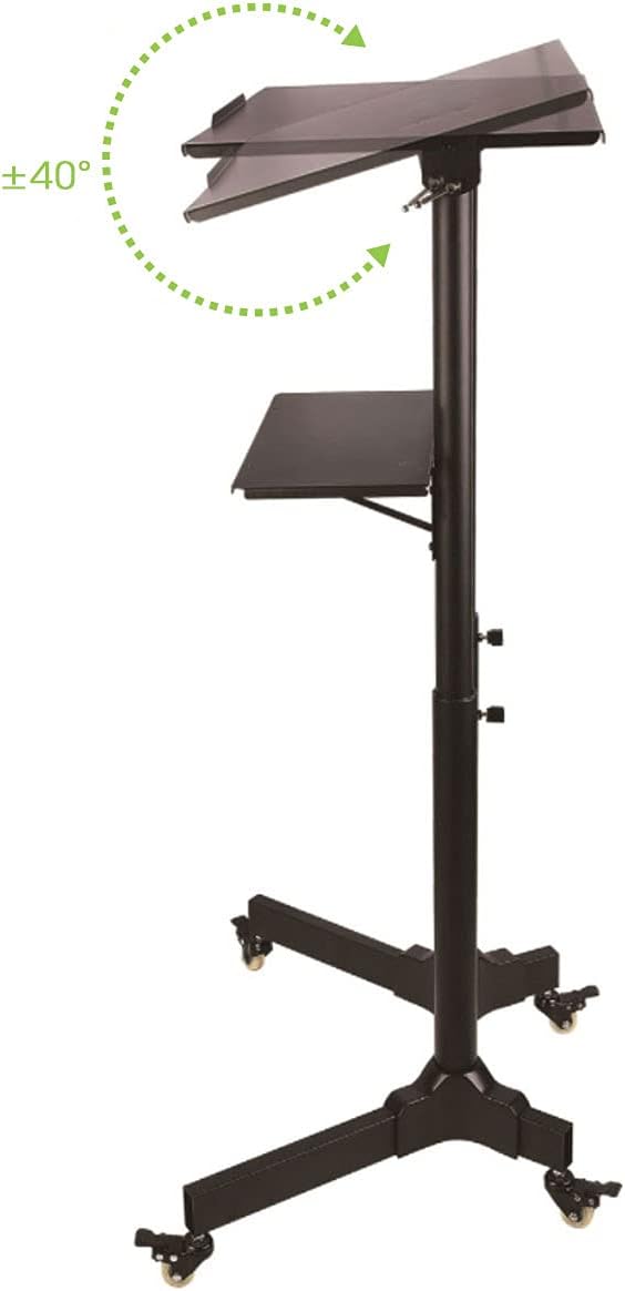 Techly ICA-TB TPM-1BK Notebook Stand Schwarz - Notebook-Ständer (Notebook Stand, Schwarz, Metall, 10