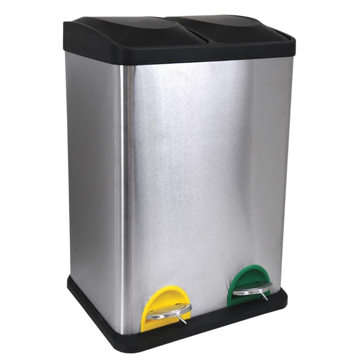 MSV Mülleimer Mülltrennsystem 40 L (2x20 Liter) mit Inneneimer grosse Abfallbehälter Abfalleimer Tre