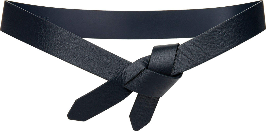 Caspar GU327 Damen Leder Taillengürtel 75 [für Körperumfang 71-75 cm] Dunkelblau, 75 [für Körperumfa