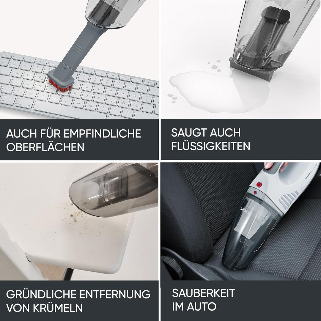 SEVERIN 3-in-1 Akku Handstaubsauger S´POWER home & car Li 20, Handsauger Nass/Trocken mit starkem 7,