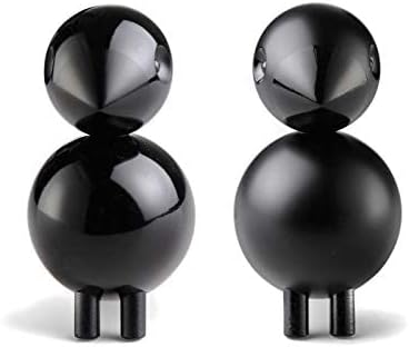 Kay Bojesen Unzertrennliche 1 Paar Figuren 9 cm Singvögel, schwarz Scharz, Scharz