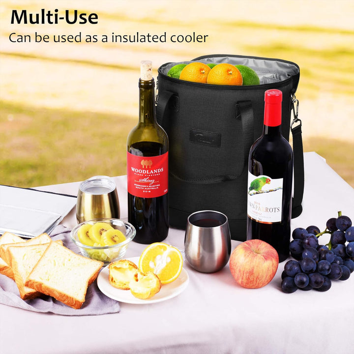 Kato Tirrinia Kühltasche Klein- Flaschenträger für Wein & Bier, gepolsterte weinkühltasche mit isoli