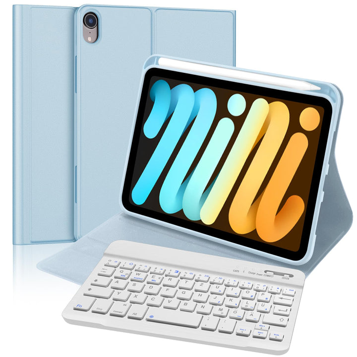 Bluetooth-Tastatur für iPad Mini 7(A17 Pro) 8,3 Zoll 2024 - Italienisches QWERTY-Layout Abnehmbare M