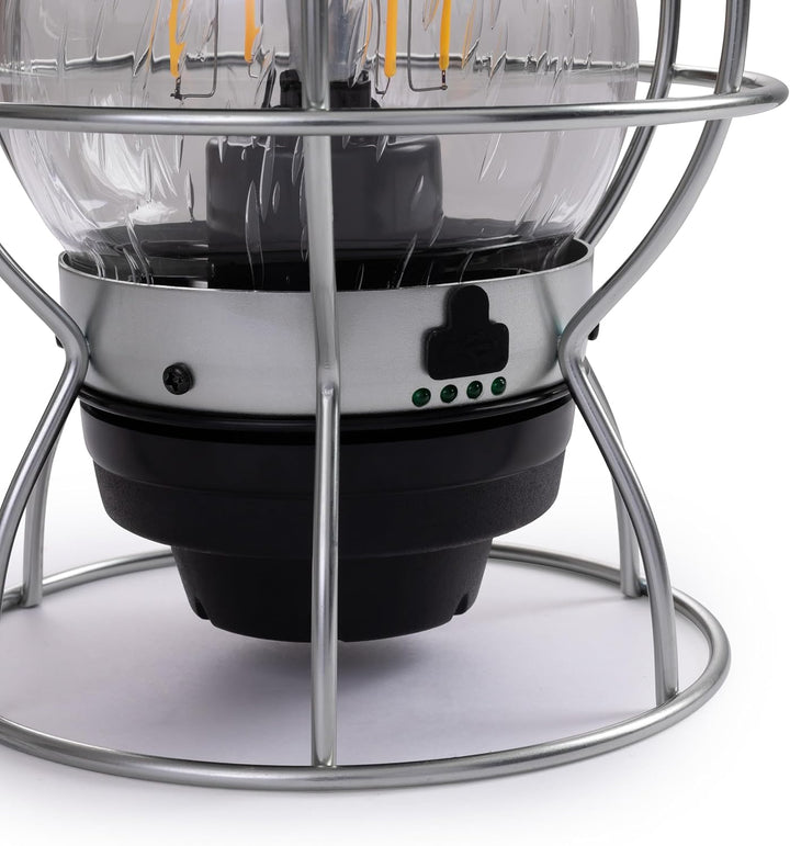 Barebones Living Railroad Lantern Ocean Blue Ozeanblau, Ozeanblau
