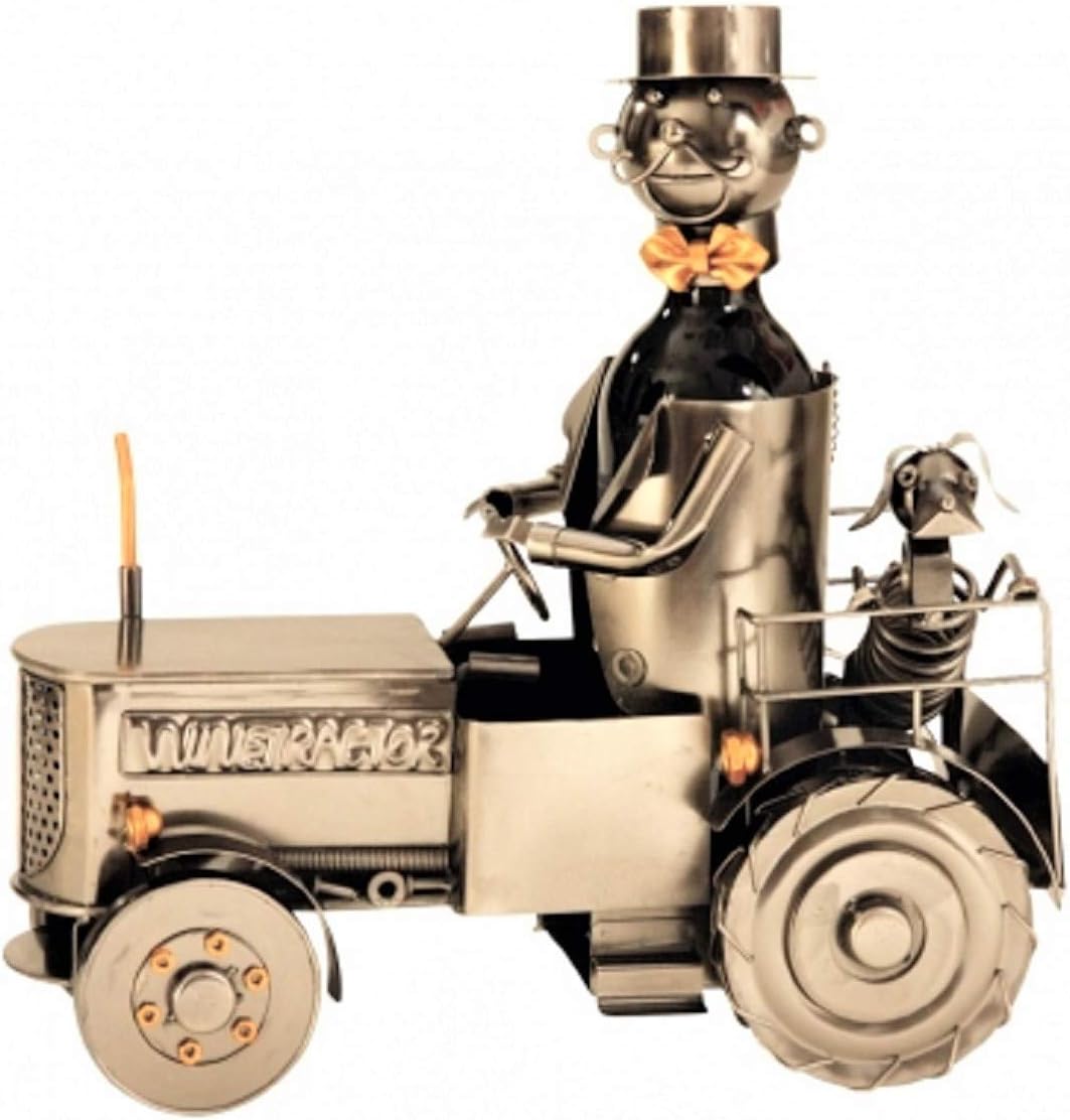 Flaschenhalter Traktor Schlepper Metall Flaschenständer Weinhalter Metallständer
