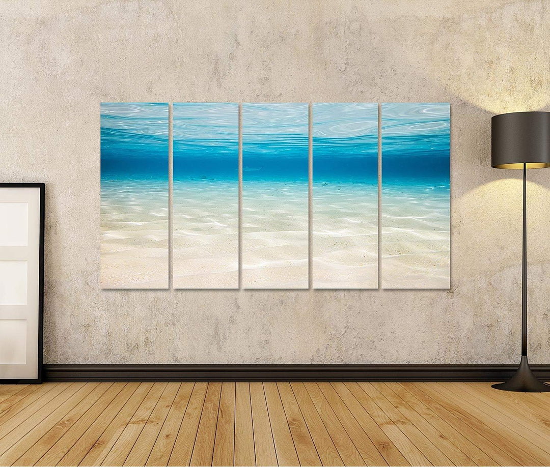 islandburner Bild auf Leinwand Unterwasserhintergrund Sandiger Meeresboden Bilder Wandbilder Poster