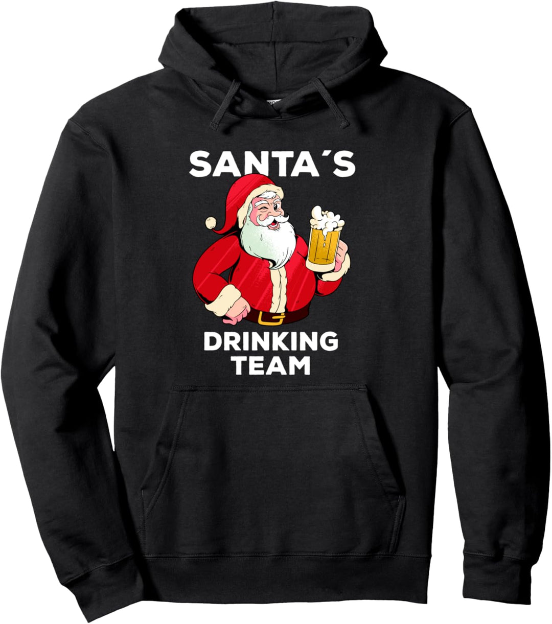 Santas Drinking Team Weihnachtsmann mit Bier zu Weihnachten Pullover Hoodie