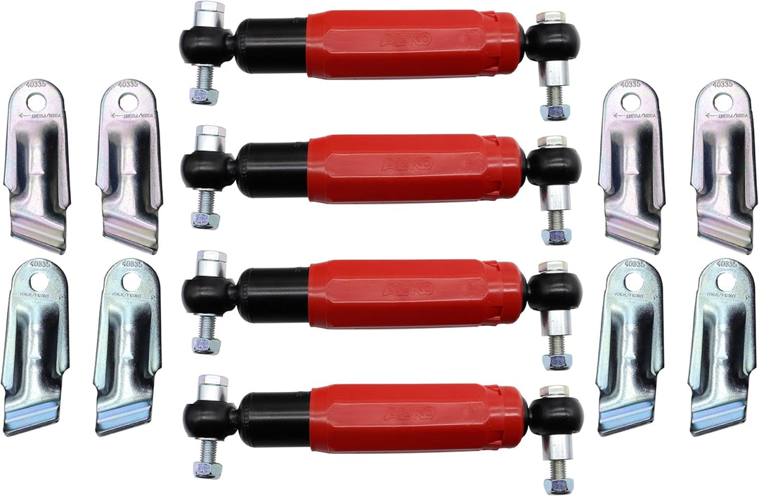 NN Set AL-KO Octagon Plus Red Radstossdämpfer rot Stossdämpfer Anhänger 1800 / 3500kg inklusive Halt