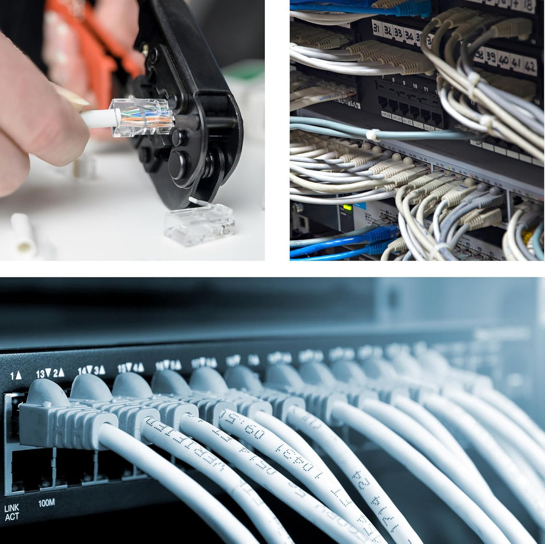 EMOS - UTP Netzwerkkabel CAT 5e, 100m, PVC - CAT5e-Patchkabel UTP - Cu-Draht- Gigabit LAN Kabel - un