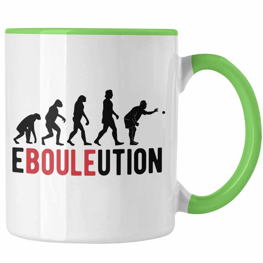 Trendation - Boule Tasse Geschenk Ebouleution Pétanque Boule-Spieler Geschenkidee Spruch (Grün), Grü