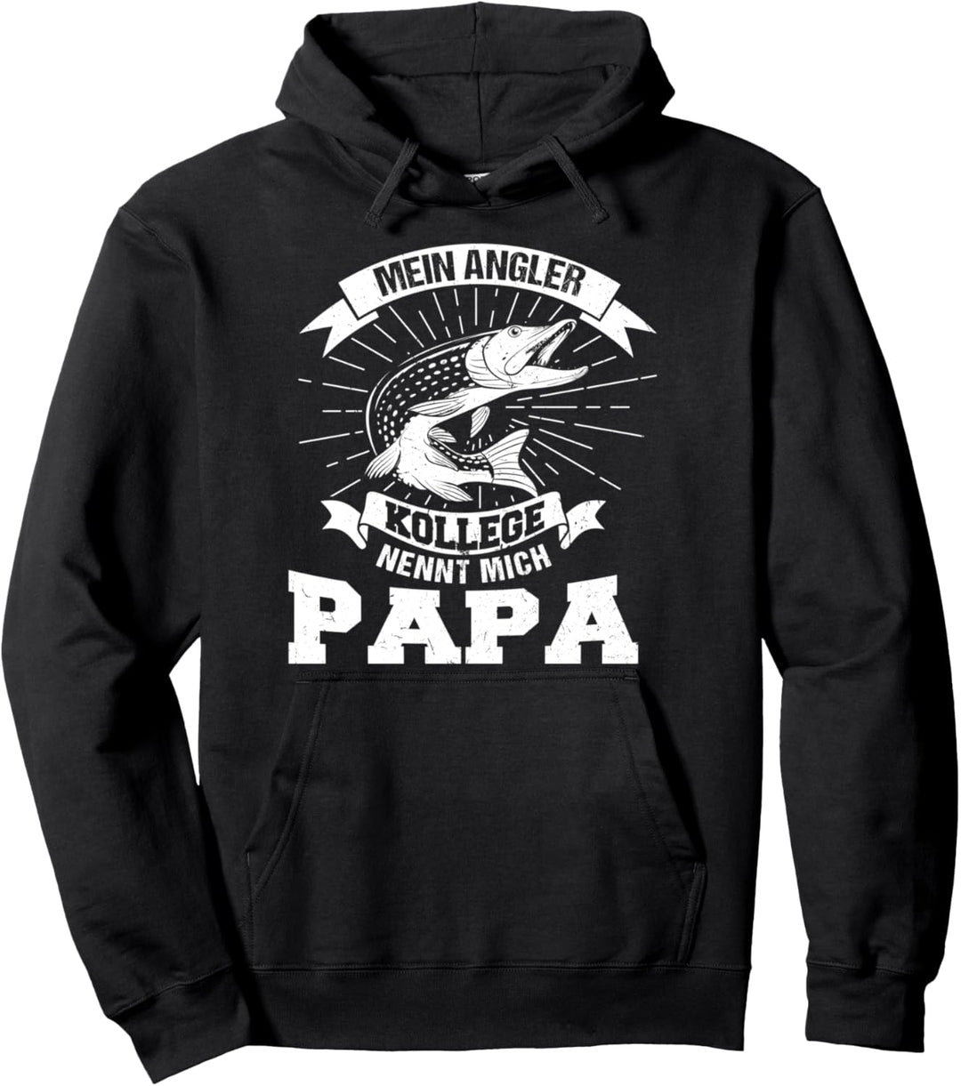 Angler Vater Sohn Angeln Pullover Hoodie