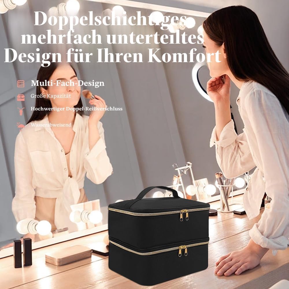 Nagellack Aufbewahrung Tasche Doppelschicht Nagellacktasche Schwarz Nagel Taschen Nagellack Organize