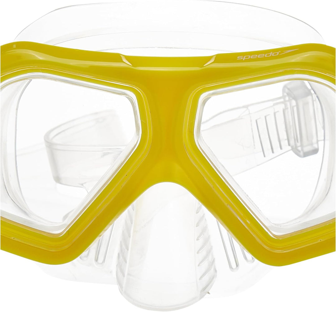 Speedo Jungen Leisure Junior Dual Lenses Combo Schwimmbrille Einheitsgrösse gelb/königsblau, Einheit