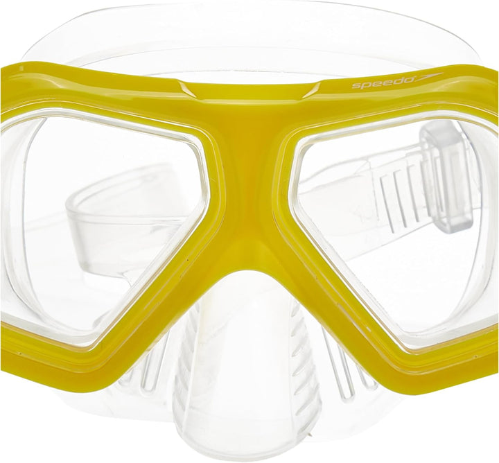 Speedo Jungen Leisure Junior Dual Lenses Combo Schwimmbrille Einheitsgrösse gelb/königsblau, Einheit