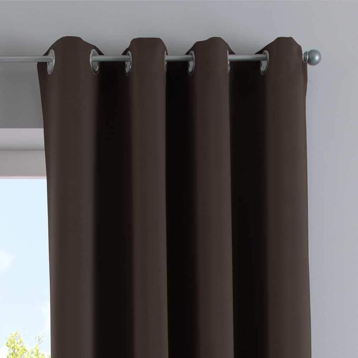 Gardinenbox Vorhänge Blickdicht »Newyork« Braun HxB 245x140 cm 2er-Pack Thermo-Gardinen Verdunkelung