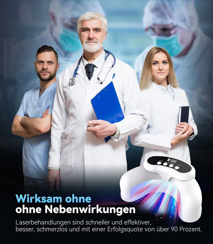 6.0 Nagelpilz Laser mit Zeitmessgerät Nagelpilz Lasergerät【3 Blau 1 Infrarot-Stärkste Wirkung】Laser