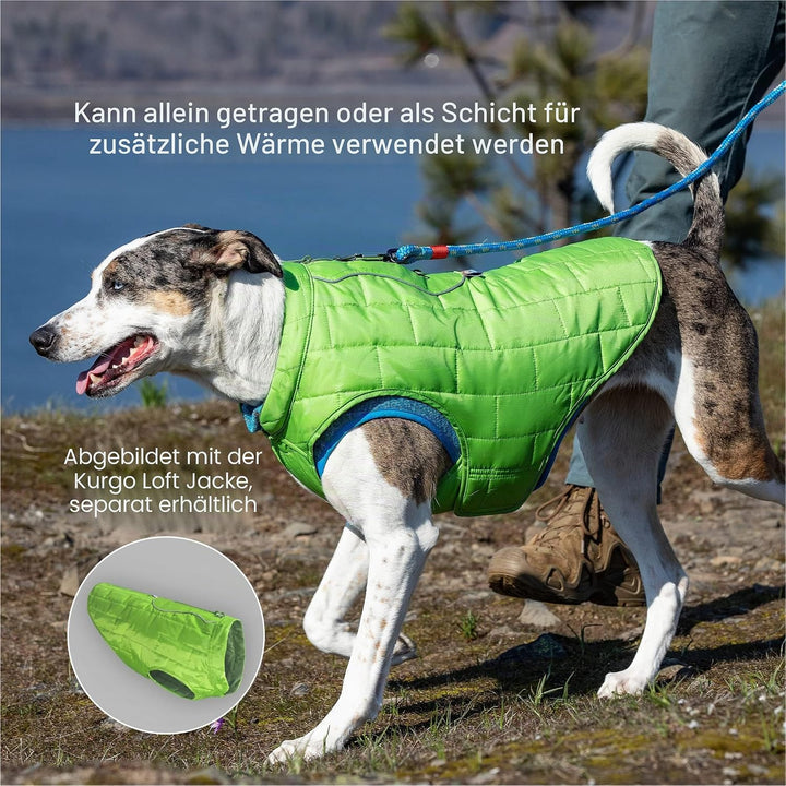 Kurgo Core Hunde-Pullover, Leichtes Fleece, Mit 2-Wege-Reissverschluss, Mit Hundegeschirr kompatibel