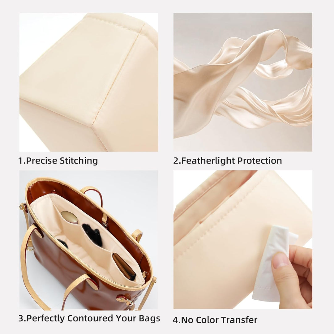 DGAZ Seide Handtasche Organizer für LV Neverfull PM/MM/GM, Taschenorganizer Tasche in Tasche Organiz