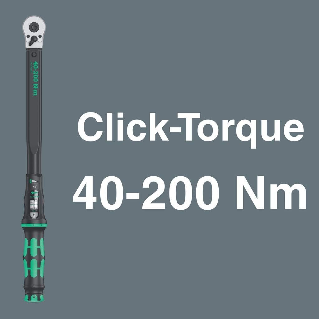 Wera 05075680001 Click-Torque C 3 Set 1 Drehmomentschlüsselsatz, Schwarz, 13-Teilig Click-Torque C 3