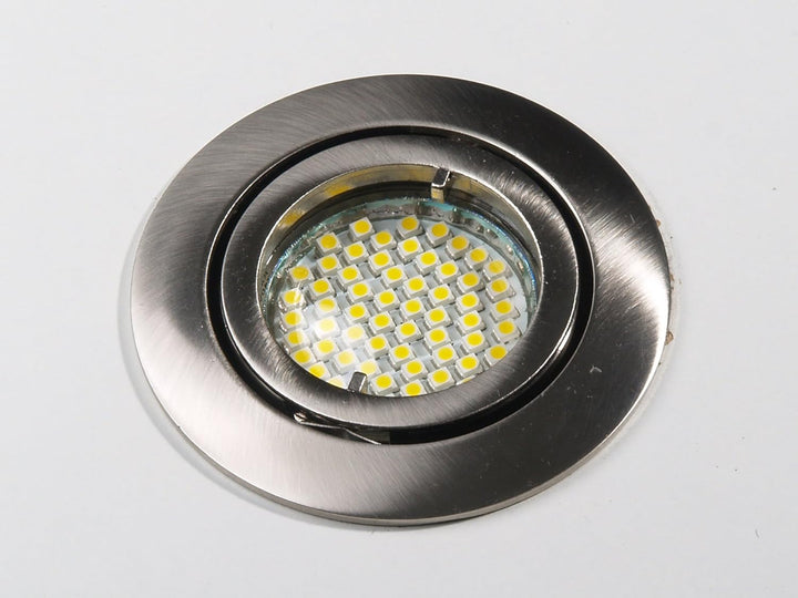 Kamilux 7 x Einbaustrahler/Spot Bajo in Edelstahl-gebürstet Optik 230V inkl. GU10 Fassung