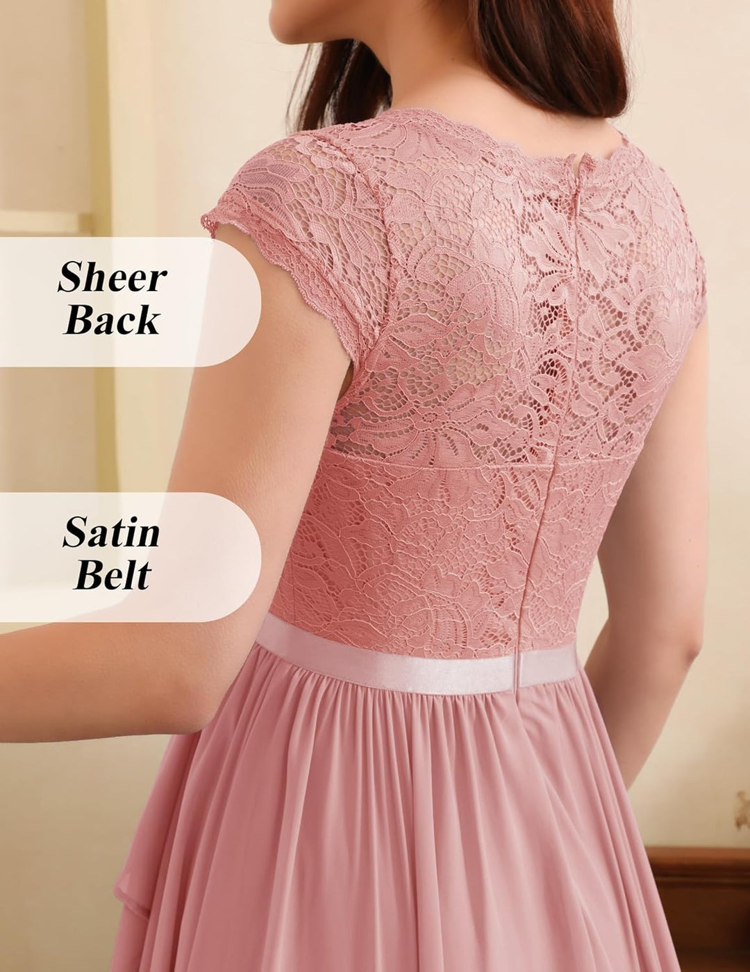 Wedtrend Cocktailkleid Damen Knielang Abendkleid Elegant für Hochzeit Elegant A Linie Rüschenkleid B