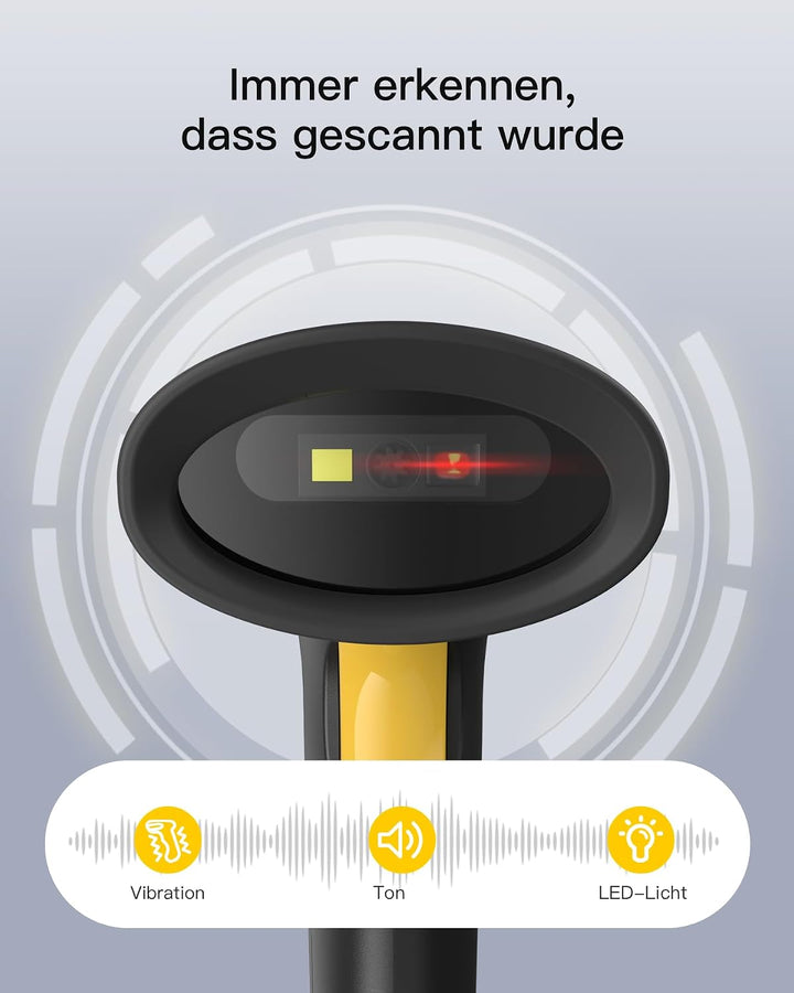 Inateck Barcode Scanner 1D 2D, QR Code Scanner USB fur Einzelhandel, BCST | Plug & Play fur Lager In