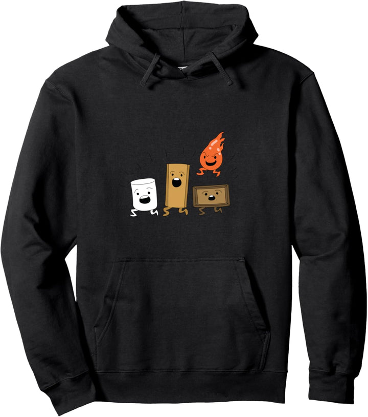 Funny Camping Gift Campfire Smores Camper Outdoors Pullover Hoodie