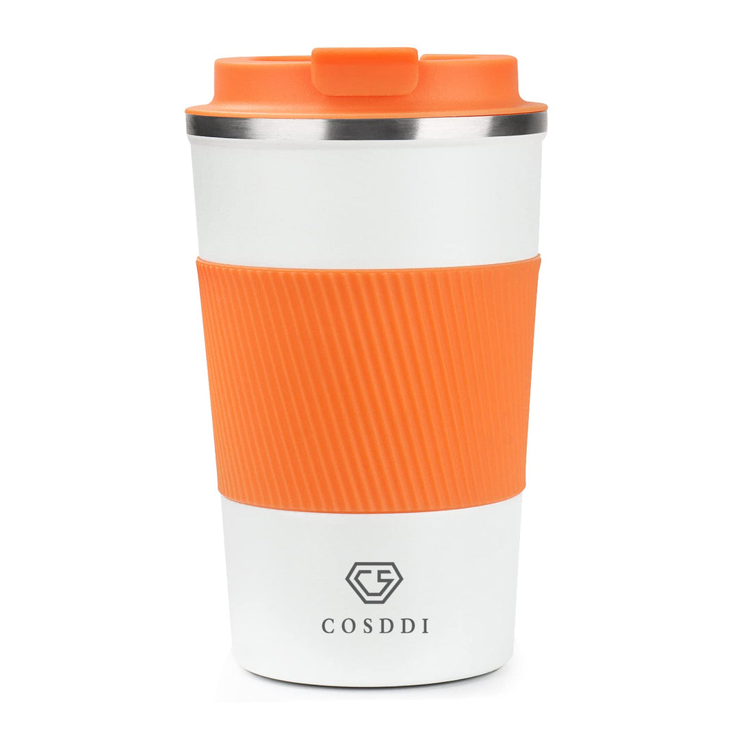 CS COSDDI Thermobecher- Isolierbecher, Edelstahl Travel Mug, 13oz/380ml Vakuum auslaufsicher Reisebe