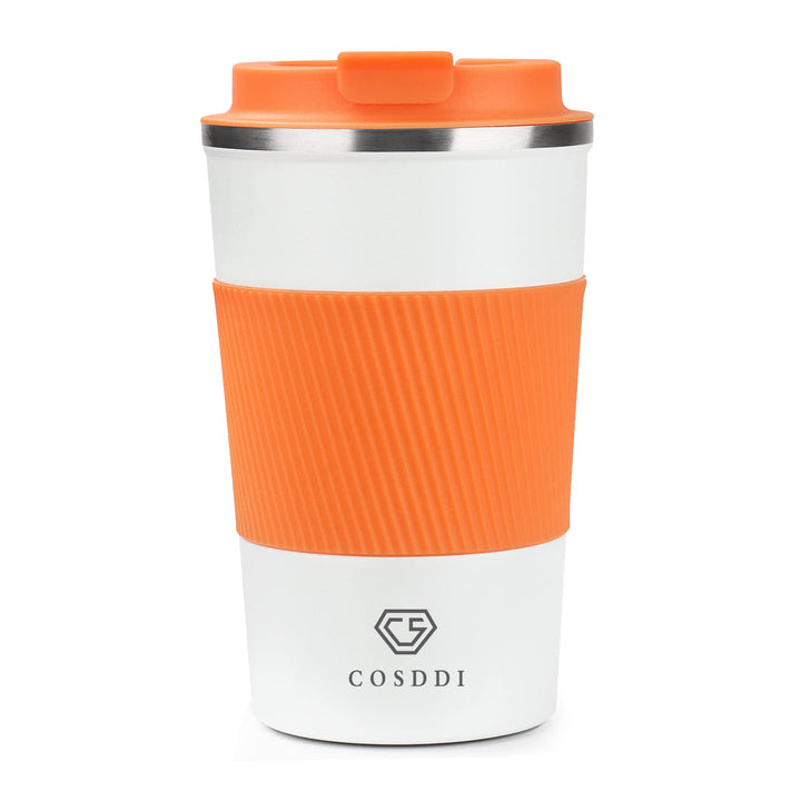 CS COSDDI Thermobecher- Isolierbecher, Edelstahl Travel Mug, 13oz/380ml Vakuum auslaufsicher Reisebe